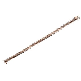 Italian 14k Yellow Gold Diamond Bracelet