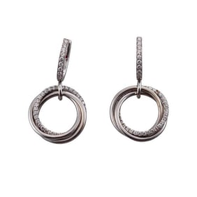 Oliva 18k Gold Diamond Drop Earrings