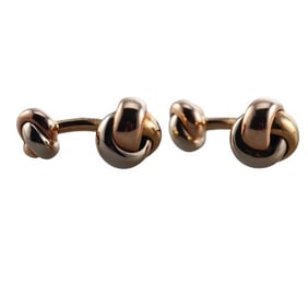 Cartier Trinity 18k Tri Color Gold Knot Cufflinks