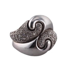 Marina B 18k White Gold Diamond Ring