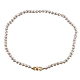 Mikimoto 18k Gold Pearl Necklace