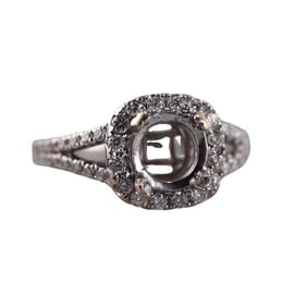 18k Gold Diamond Engagement Ring Setting