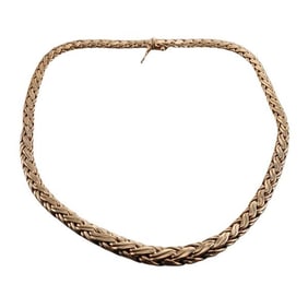 Tiffany & Co 14k Yellow Gold Weave Braided Necklace