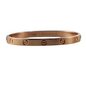 Cartier Love 18k Rose Gold Bracelet Size 18