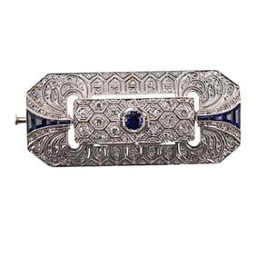 Art Deco Platinum Diamond Brooch Pin