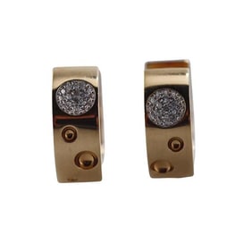 Roberto Coin 18k Gold Diamond Pois Moi Hoop Earrings