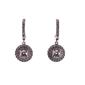 18k Gold Diamond Drop Earrings