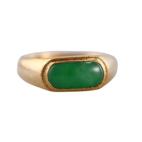 24k Yellow Jade Ring