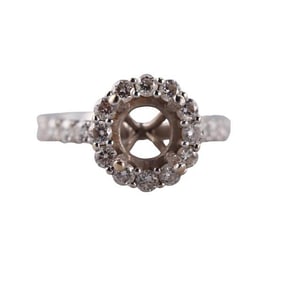 18k Gold Diamond Engagement Ring Setting