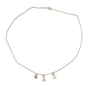 Tiffany & Co 18k Gold Charm Pendant Necklace