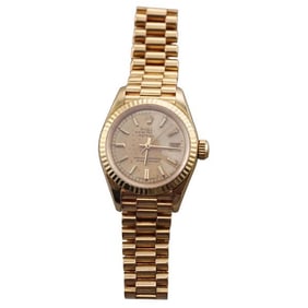 Rolex President Datejust 18k Gold  Lady's Watch 69178
