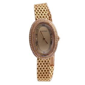 Cartier Baignoire 18k Gold Diamond Watch 78094