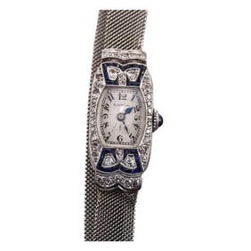 Gubelin Art Deco 18k Gold Diamond Lady's Watch
