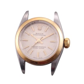 Rolex Oyster Perpetual 18k Gold Steel Lady's Watch 67183
