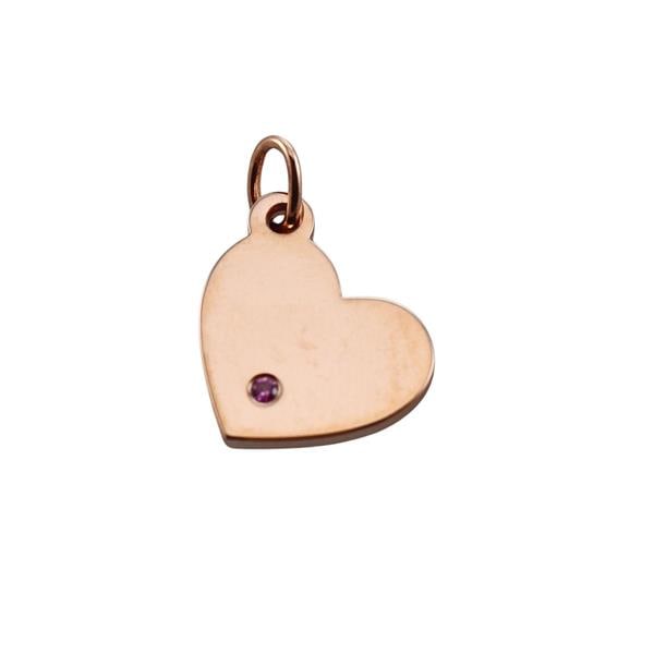 Tiffany & Co 18k Gold Pink Sapphire Heart Charm Pendant (1 of 3)