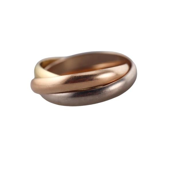 Cartier Trinity 18k Tri Color Rolling Band Ring (1 of 3)