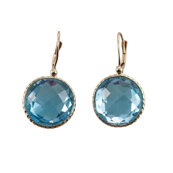 14k Gold Blue Topaz Earrings (1 of 3)