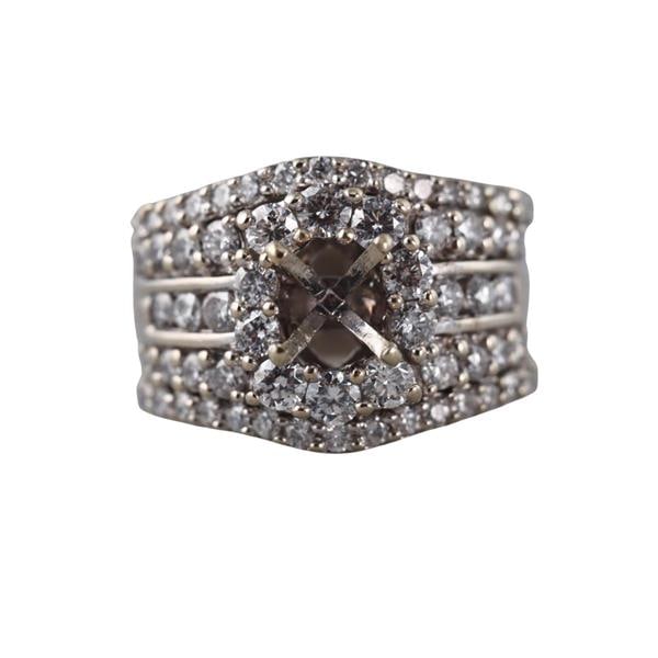 14k Gold Diamond Engagement Bridal Ring Setting (1 of 4)