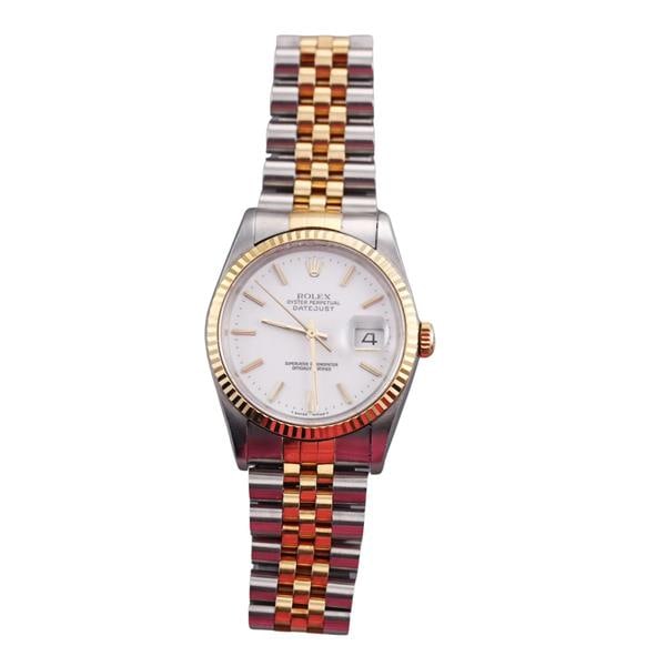 Rolex Datejust 18k Gold Steel Men's Watch 16233 (1 of 4)