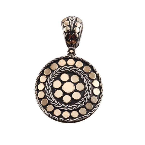 John Hardy Dots 18k Gold Silver Pendant Enhancer (1 of 3)