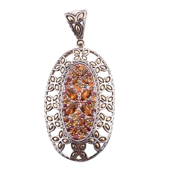 John Hardy Sterling Silver Gold Quartz Pendant (1 of 3)