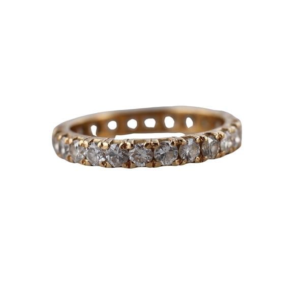 18k Gold Diamond Eternity Wedding Band Ring (1 of 3)