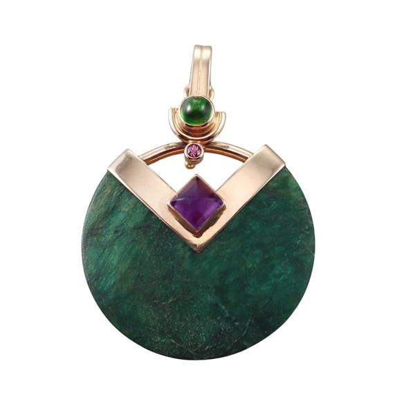 Murphy 14k Gold Amethyst Tourmaline Pendant (1 of 3)