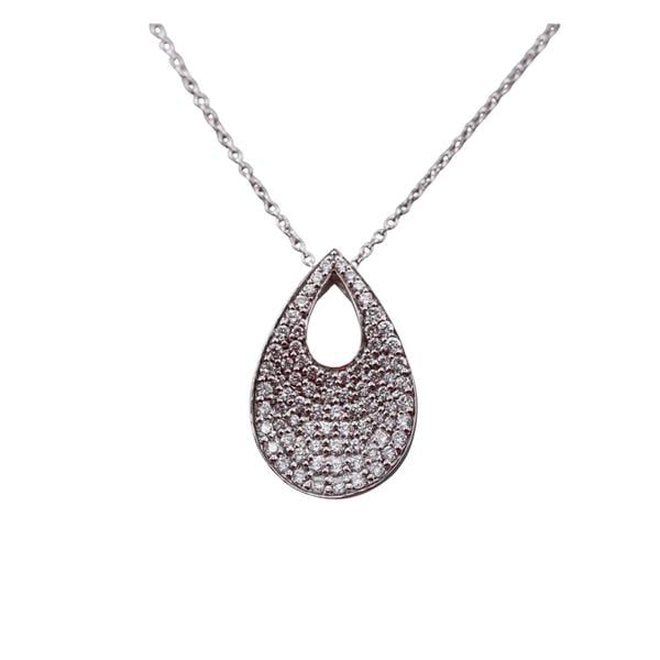 Roberto Coin 18k Gold Diamond Teardrop Pendant on Necklace (1 of 4)