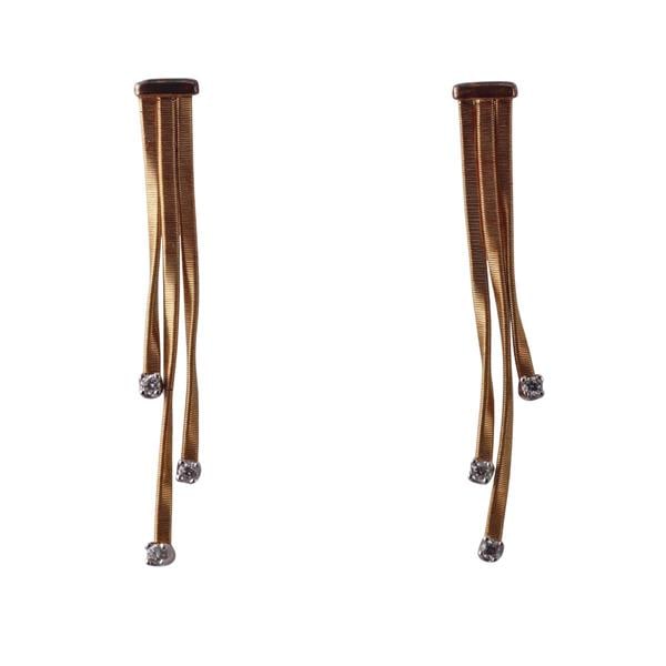 Marco Bicego 18k Two Tone Gold Diamond Tassel Earrings (1 of 3)