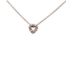 Roberto Coin 18k Rose Gold Diamond Small Heart Pendant Necklace