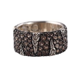 John Hardy Silver Quartz Wide Band Ring