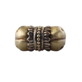 Caviar Sterling Silver Gold Ring