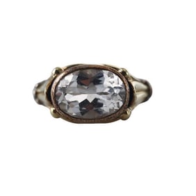Caviar Silver Gold Quartz Ring