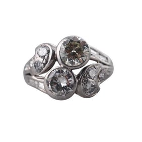 Certified 2.40ctw Diamond Platinum Ring