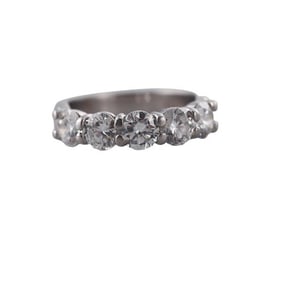 JbStar Platinum Diamond Wedding Band Ring