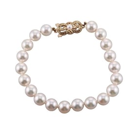 Mikimoto 18k Gold Pearl Bracelet