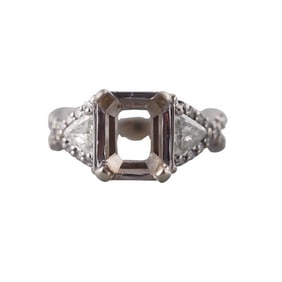 14k White Gold Diamond Engagement Ring Setting