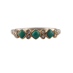 Effi 14k Gold Diamond Turquoise Ring