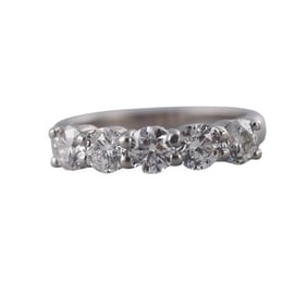 1.25ctw F-G VS1 Diamond Platinum Band Ring