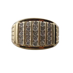 Sterling Silver Diamond Men's Ring