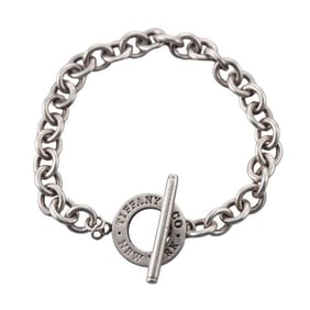 Tiffany & Co New York Sterling Silver Link Toggle Bracelet