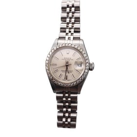 Rolex Oyster Date Diamond Steel Lady's Watch 69190