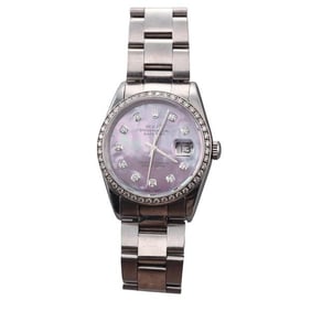 Rolex Datejust Diamond MOP Dial Steel Watch 16234
