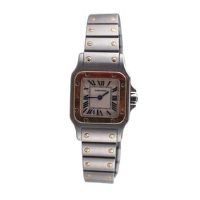 Cartier Santos 18k Gold Steel Watch 1567