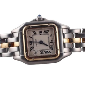 Cartier Panthere 18k Gold Steel Small Model Watch 1120