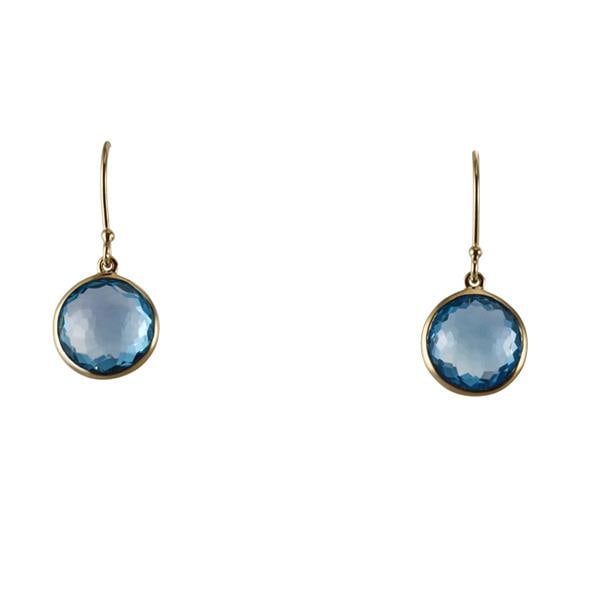Ippolita 18k Gold Blue Topaz Earrings (1 of 2)