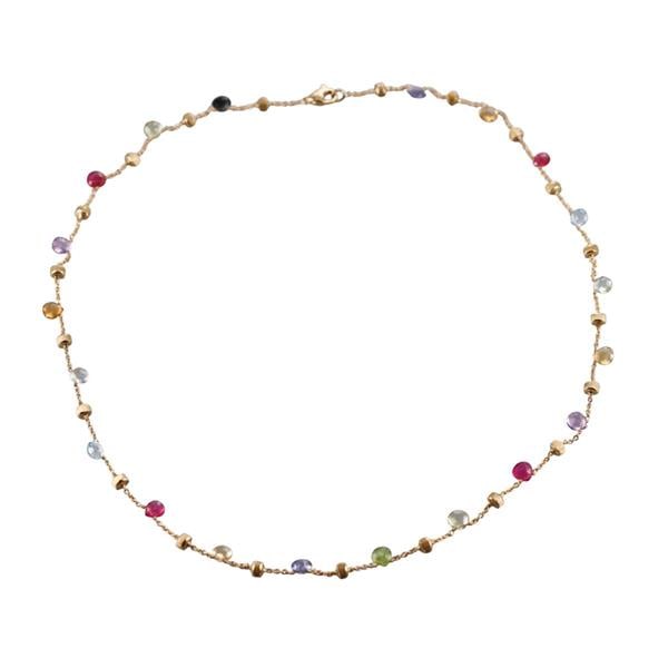 Marco Bicego Paradise 18k Gold Multi Color Gemstones Necklace (1 of 4)
