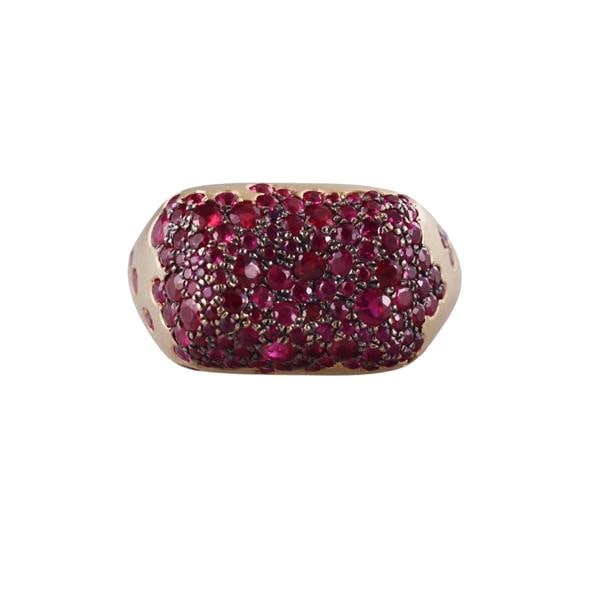 Nada Ghazal Baby Malak Original Bonbon 18k Yellow Gold Ruby Ring (1 of 3)