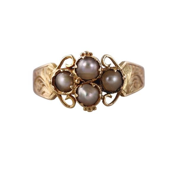 18k Gold Pearl Ring (1 of 3)