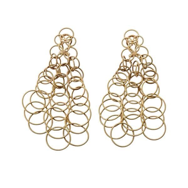Buccelati 18k Gold Circle Link Large Earrings (1 of 4)